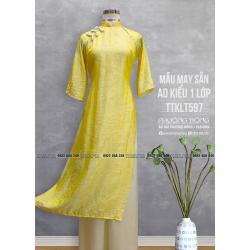 Áo Dài Phom Trẻ Gấm Lụa Phom Suông TTKLT597